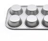 High quality non-stick carbon steel 6 cup silver cupcake baking tray muffin cup baking pan