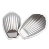 12 cup champagne gold nonstick mini shell shape carbon steel baking cake mold madeleine cake pan