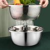 Kitchen basin thickening household basin double - layer filtration bowl drain bowl rice basket