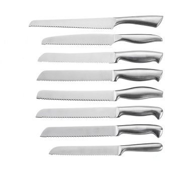 Bread hollow handle stainless steel domestic serrated kitchen knife sets