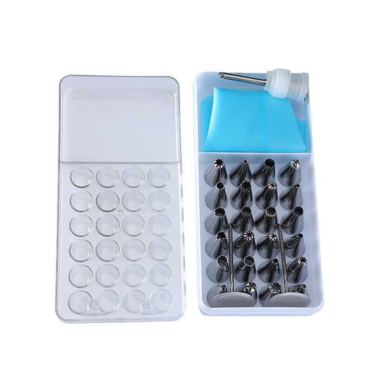 29PCS pp Pastry Bag Tips Icing Piping Cream Reusable Pastry Bag Nozzle Set