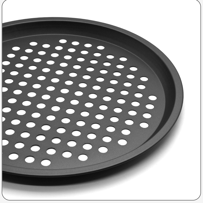 Wholesale 12 Inches non stick Large pizza mould pan baking trays with holes