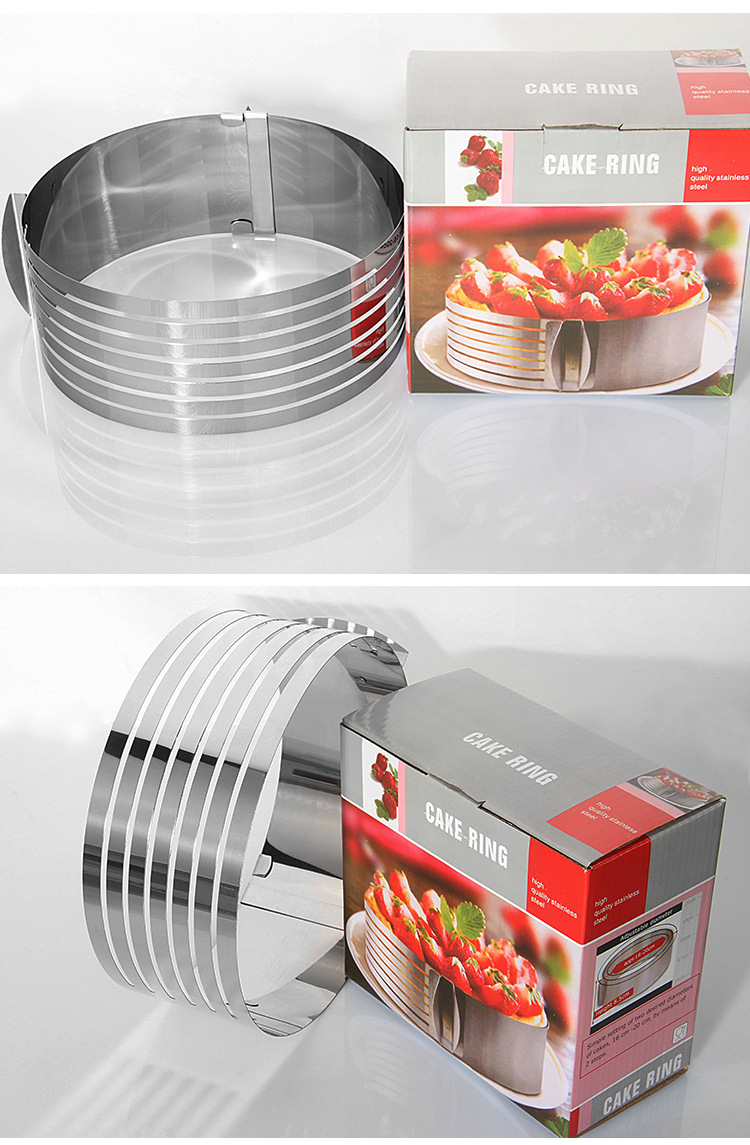 Baking Mold Adjustable Cake Mold Stainless steel layered mousse ring