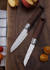 Two Size Stainless Steel Chef Knife Set Wood Handle for Kitchen Use