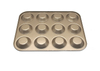 12-cup golden cupcake baking tray non-stick muffin cup baking pan