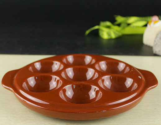 Ceramic Escargot Plate Snail Dish